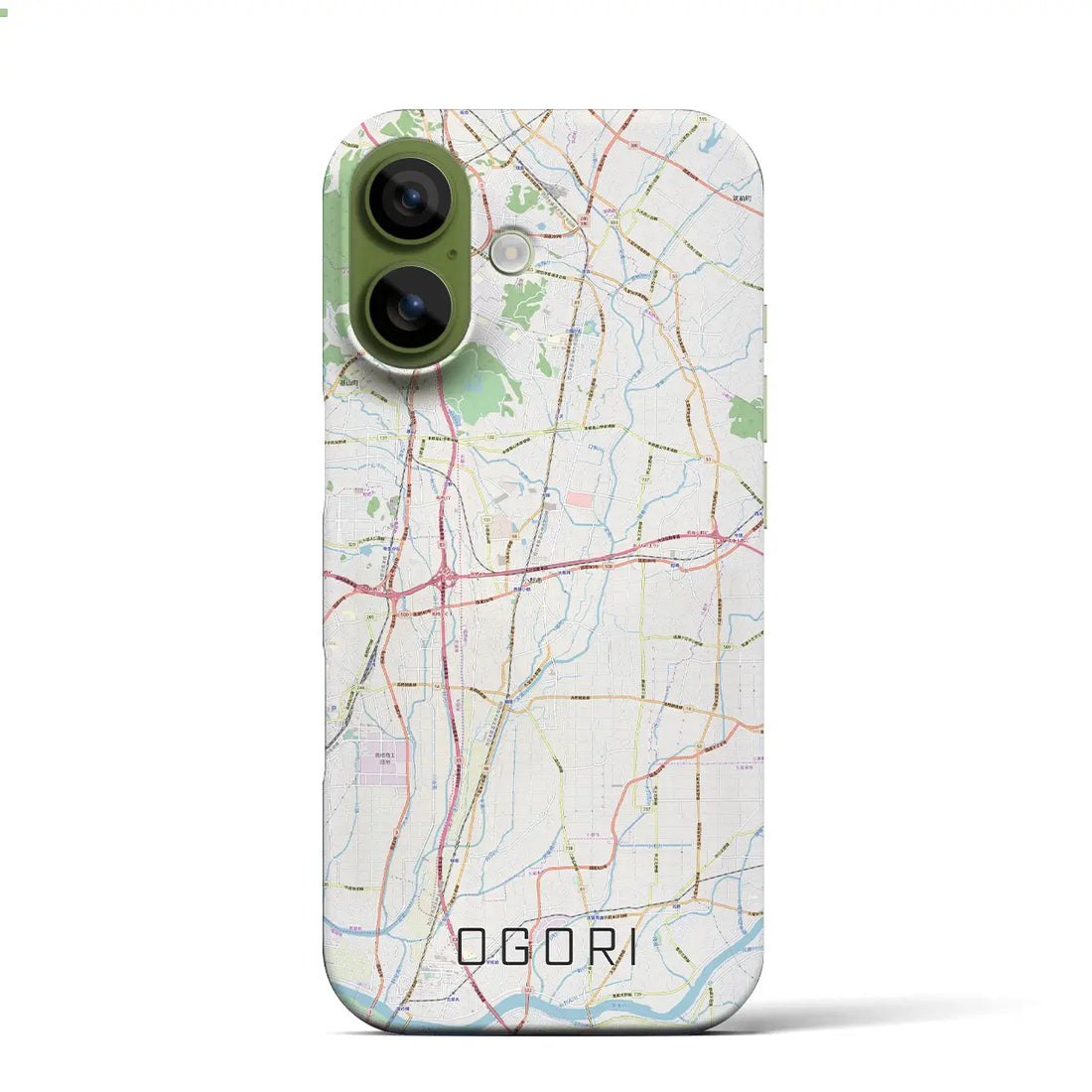 【小郡（福岡県）】地図柄iPhoneケース（バックカバータイプ）ナチュラル・iPhone 17 Pro Max 用