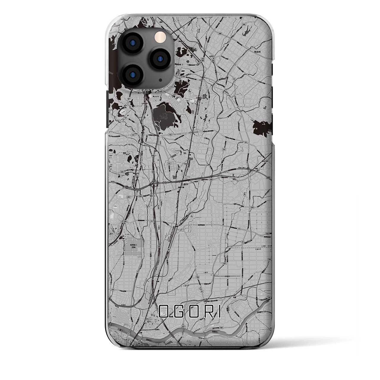 【小郡（福岡県）】地図柄iPhoneケース（クリアタイプ）