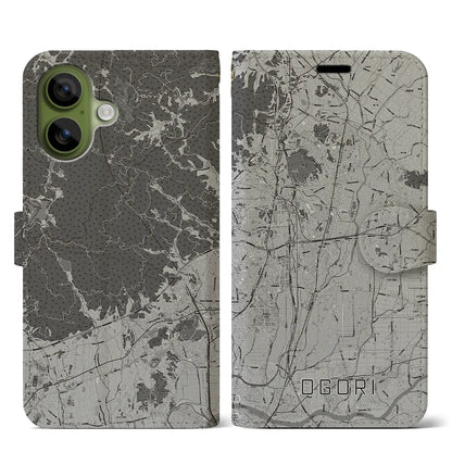 【小郡（福岡県）】地図柄iPhoneケース（手帳タイプ）