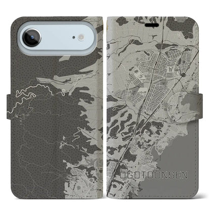 【おごと温泉（滋賀県）】地図柄iPhoneケース（手帳タイプ）