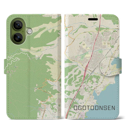 【おごと温泉（滋賀県）】地図柄iPhoneケース（手帳タイプ）