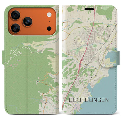 【おごと温泉（滋賀県）】地図柄iPhoneケース（手帳タイプ）