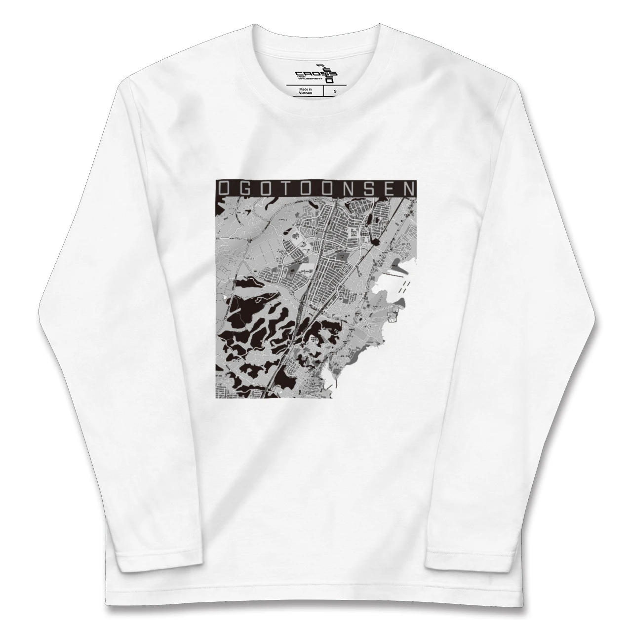 【おごと温泉（滋賀県）】地図柄ロングスリーブTシャツ