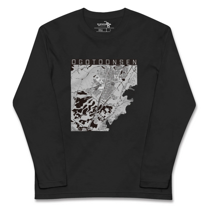 【おごと温泉（滋賀県）】地図柄ロングスリーブTシャツ