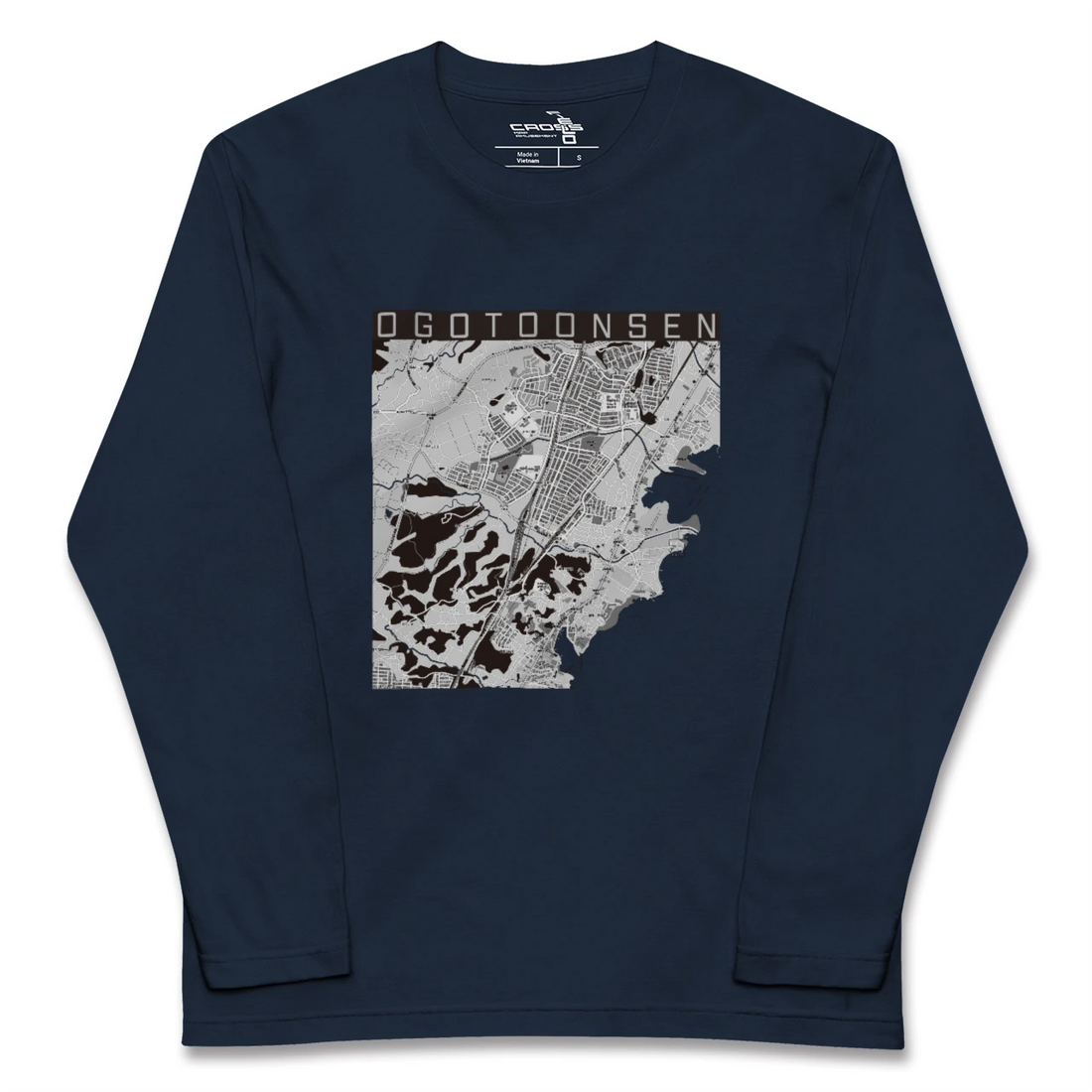 【おごと温泉（滋賀県）】地図柄ロングスリーブTシャツ