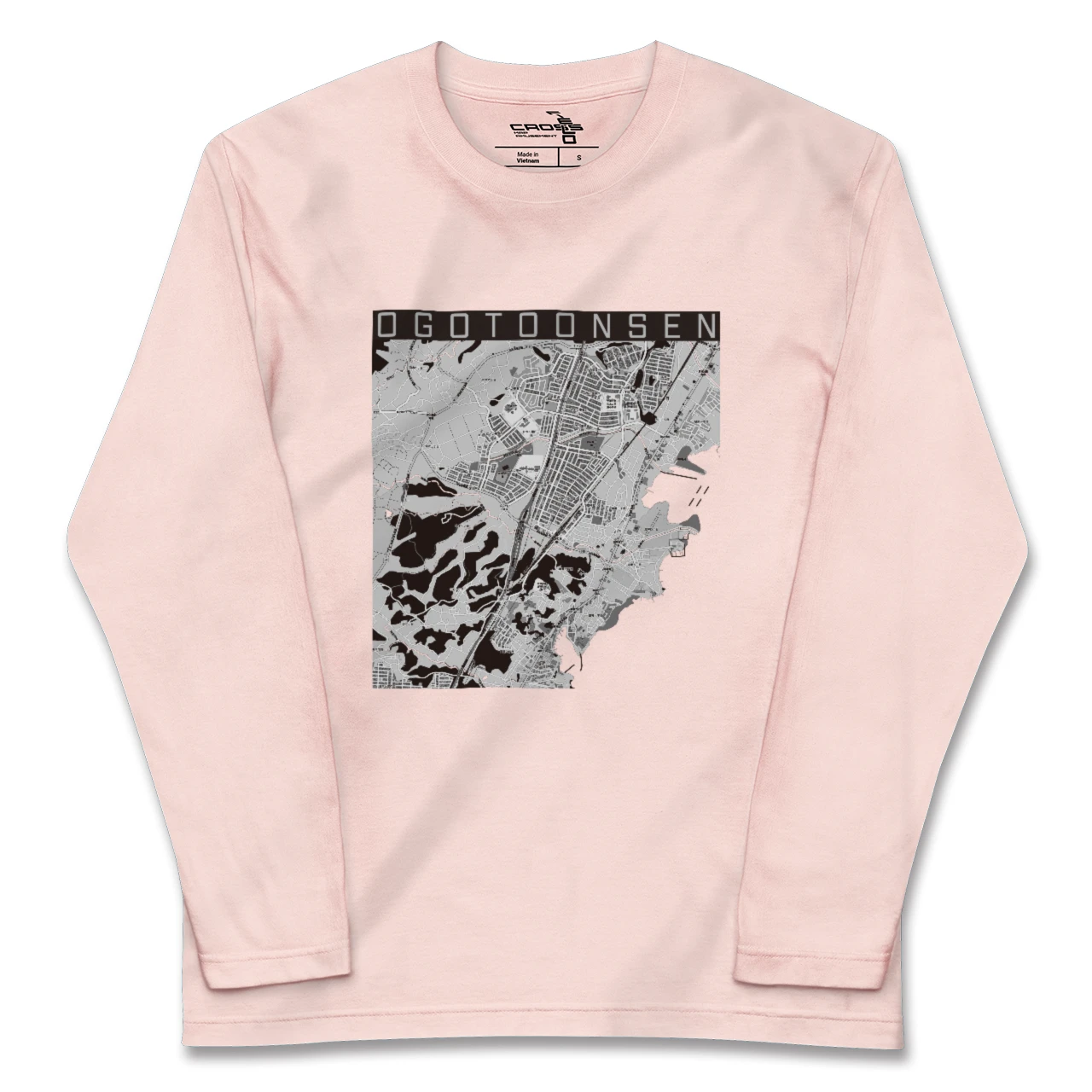 【おごと温泉（滋賀県）】地図柄ロングスリーブTシャツ