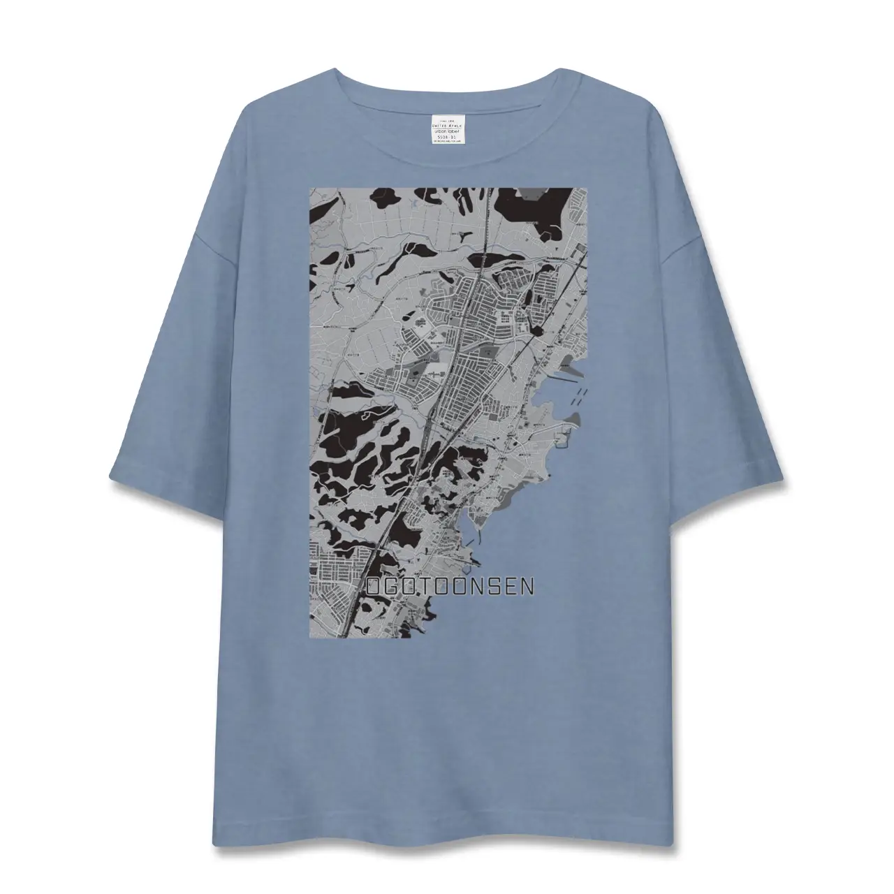 【おごと温泉（滋賀県）】地図柄ビッグシルエットTシャツ