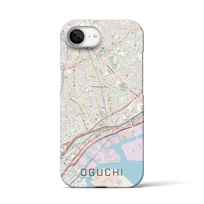 【大口（神奈川県）】地図柄iPhoneケース（バックカバータイプ）