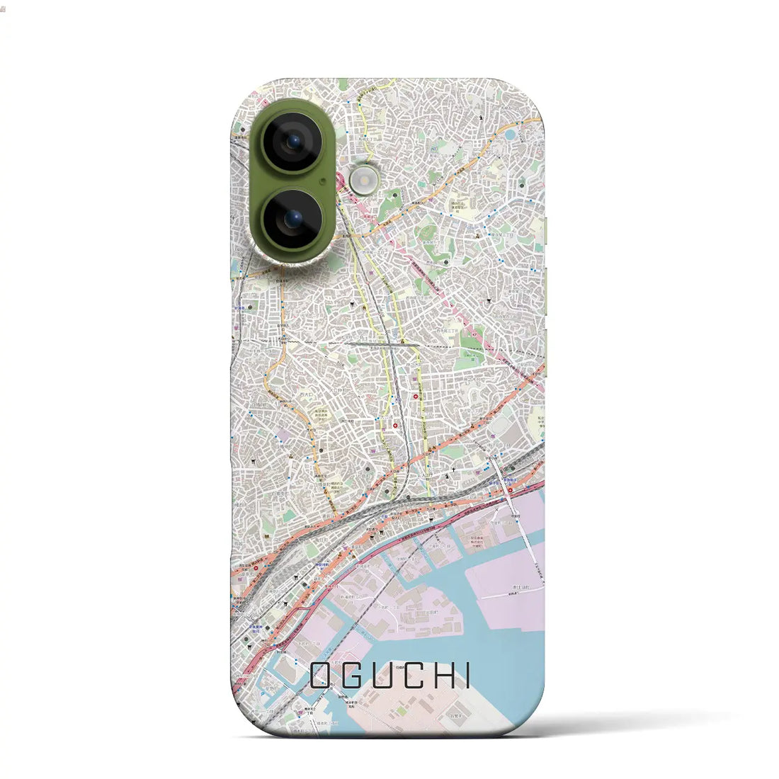 【大口（神奈川県）】地図柄iPhoneケース（バックカバータイプ）ナチュラル・iPhone 17 Pro Max 用