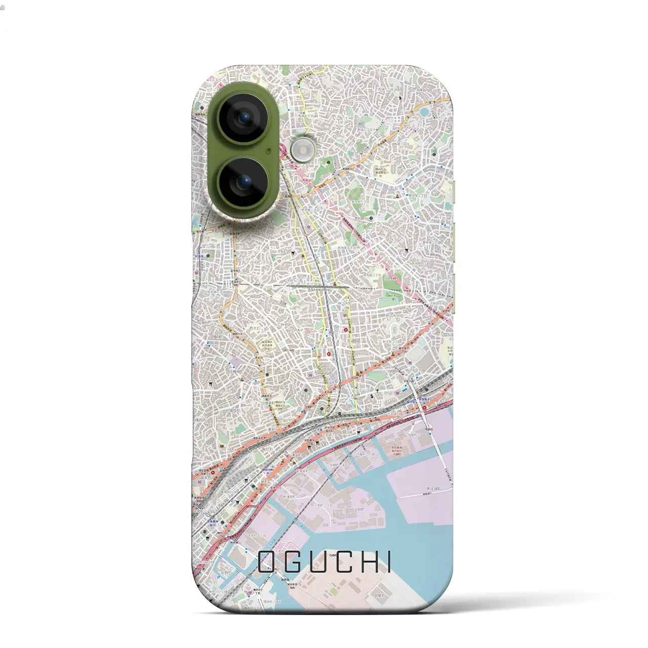 【大口（神奈川県）】地図柄iPhoneケース（バックカバータイプ）