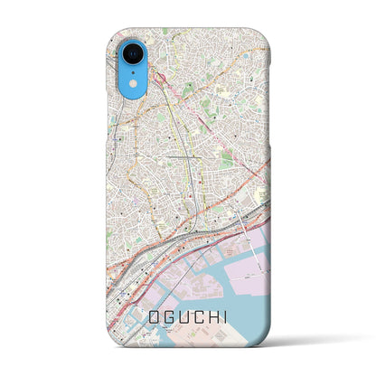 【大口（神奈川県）】地図柄iPhoneケース（バックカバータイプ）