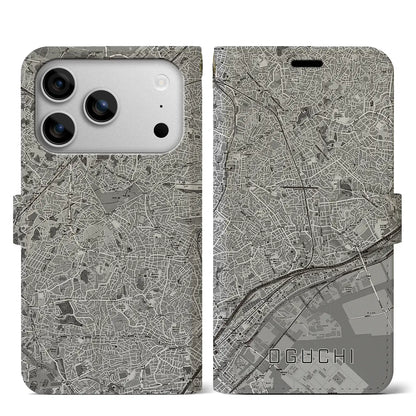 【大口（神奈川県）】地図柄iPhoneケース（手帳タイプ）