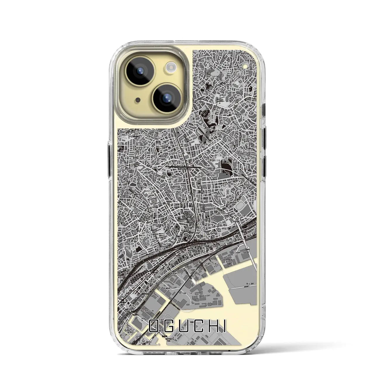 【大口（神奈川県）】地図柄iPhoneケース（MagSafeタイプ）