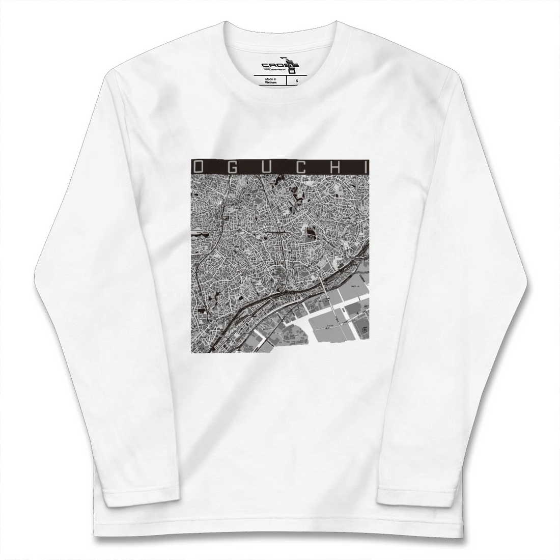 【大口(神奈川県)】地図柄ロングスリーブTシャツ