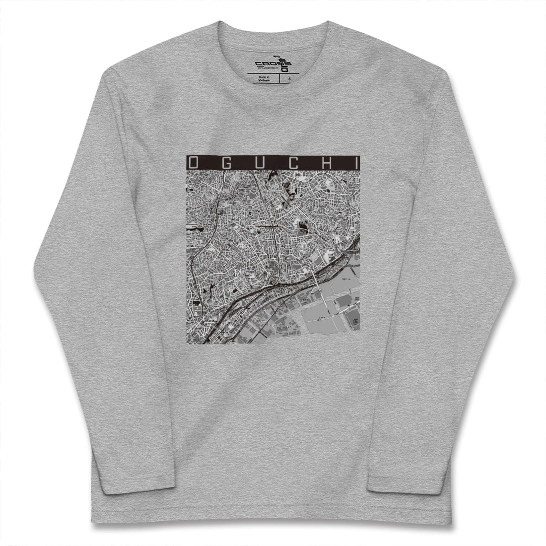 【大口（神奈川県）】地図柄ロングスリーブTシャツ
