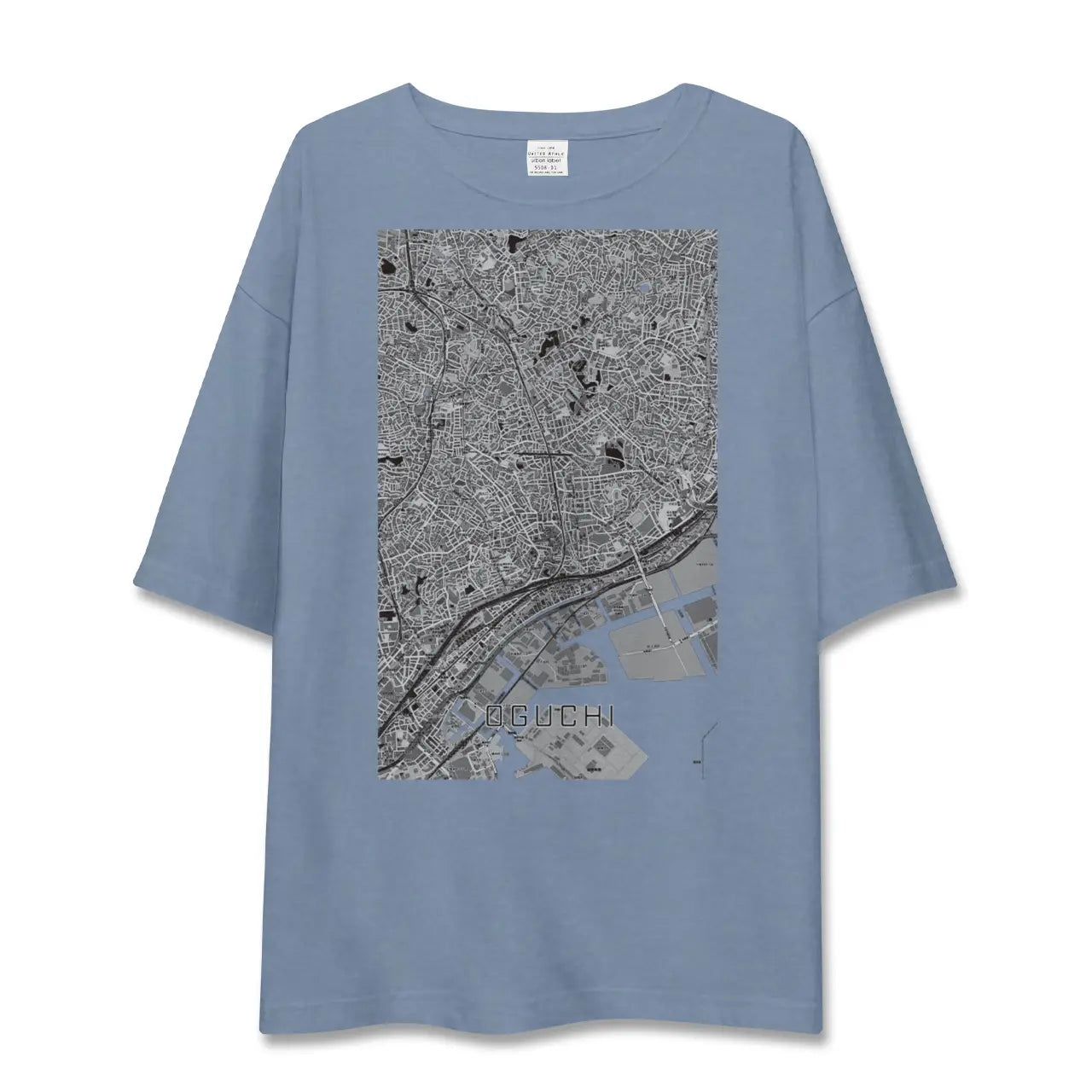 【大口（神奈川県）】地図柄ビッグシルエットTシャツ