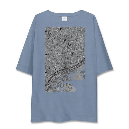 【大口（神奈川県）】地図柄ビッグシルエットTシャツ