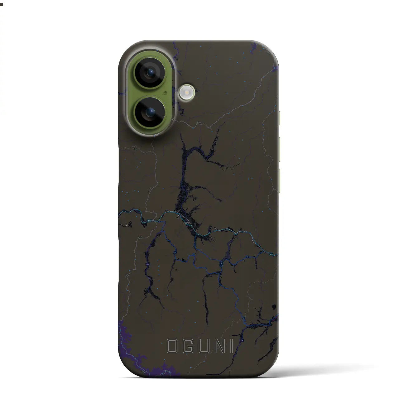 【小国（山形県）】地図柄iPhoneケース（バックカバータイプ）