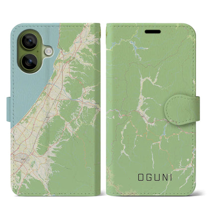 【小国（山形県）】地図柄iPhoneケース（手帳タイプ）