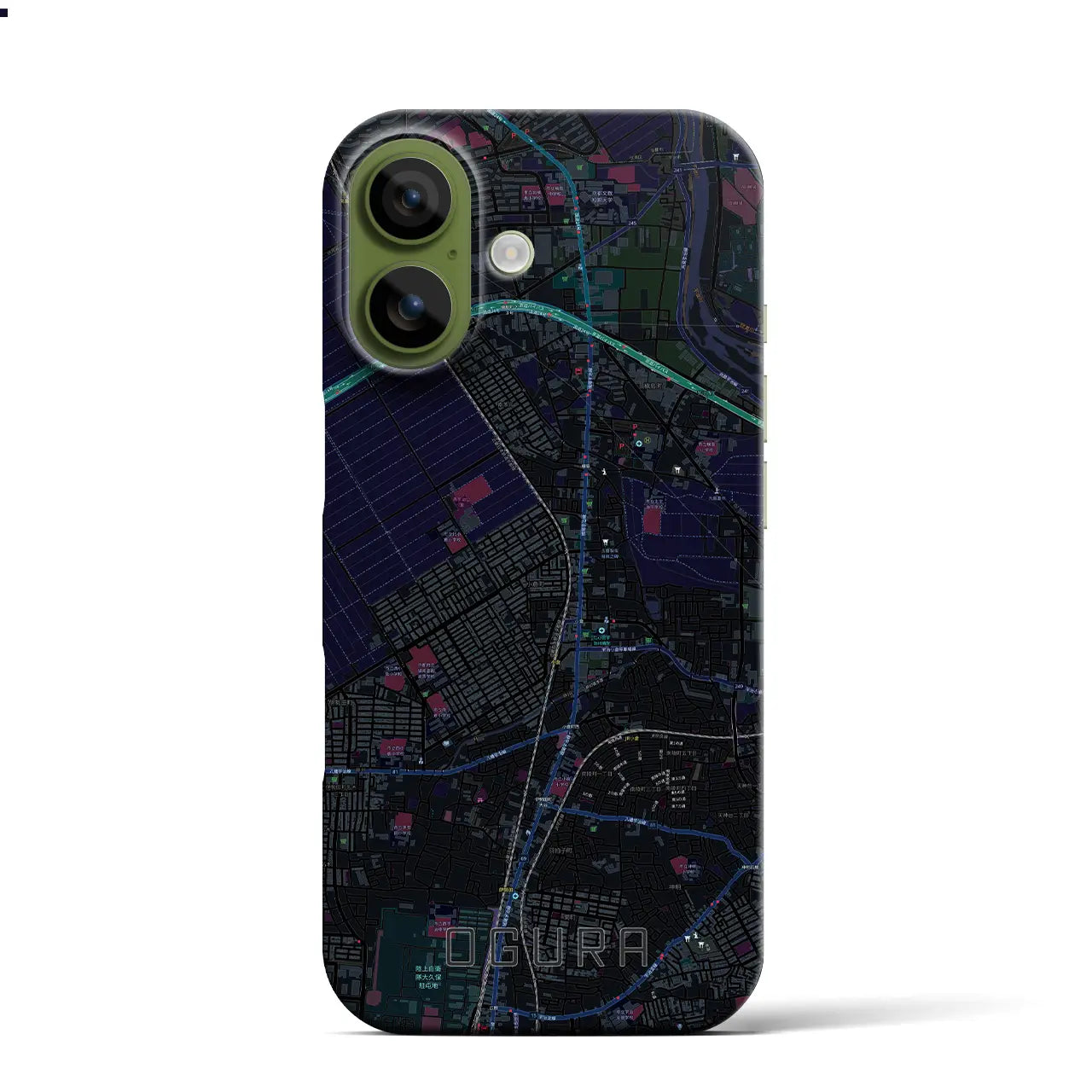 【小倉（京都府）】地図柄iPhoneケース（バックカバータイプ）