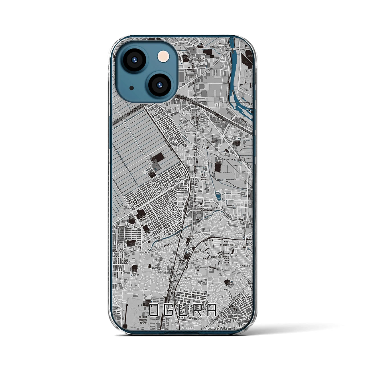 【小倉（京都府）】地図柄iPhoneケース（クリアタイプ）