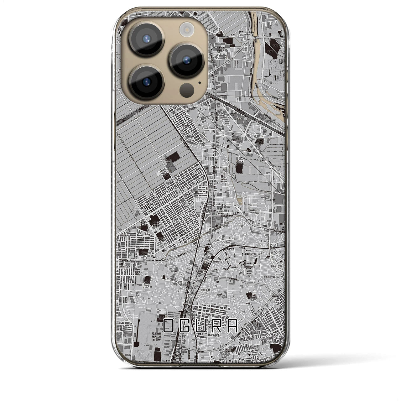 【小倉（京都府）】地図柄iPhoneケース（クリアタイプ）