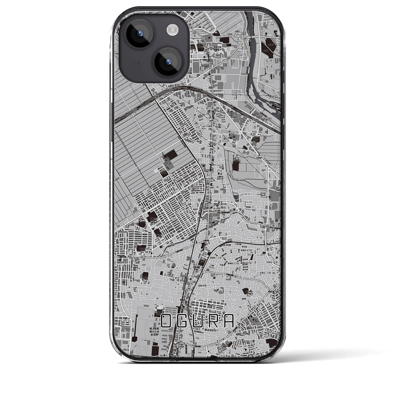 【小倉（京都府）】地図柄iPhoneケース（クリアタイプ）