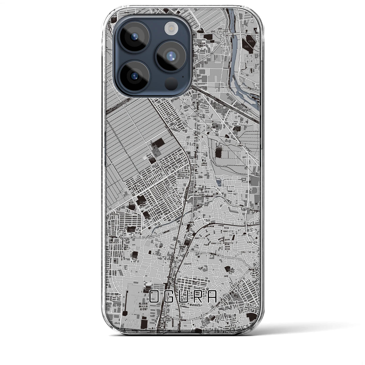 【小倉（京都府）】地図柄iPhoneケース（クリアタイプ）
