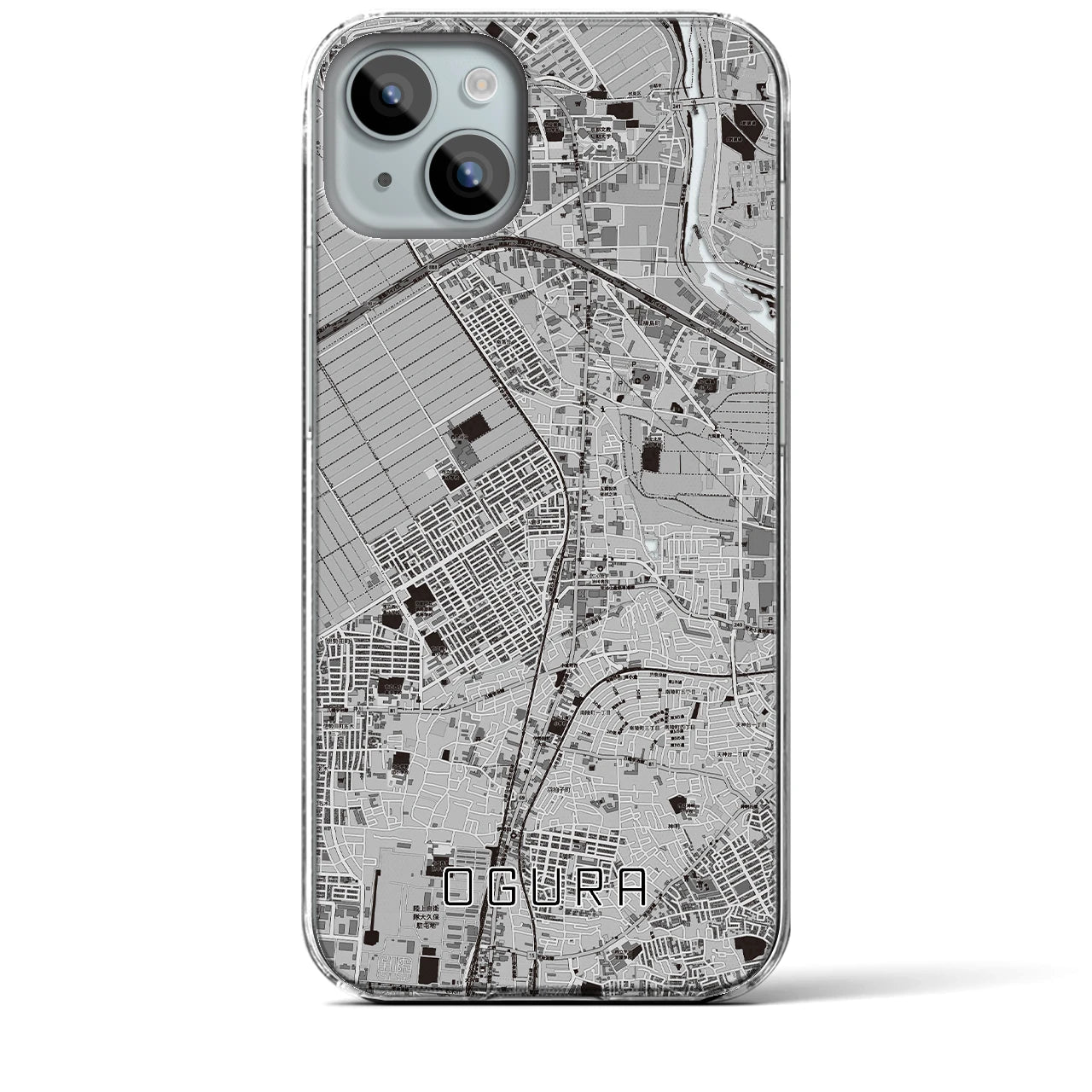 【小倉（京都府）】地図柄iPhoneケース（クリアタイプ）