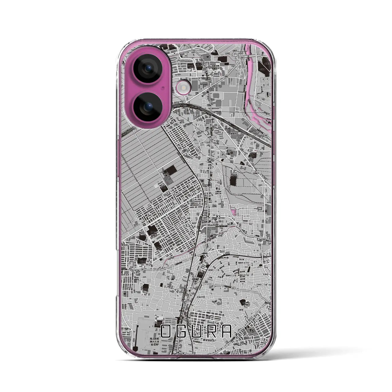【小倉（京都府）】地図柄iPhoneケース（クリアタイプ）