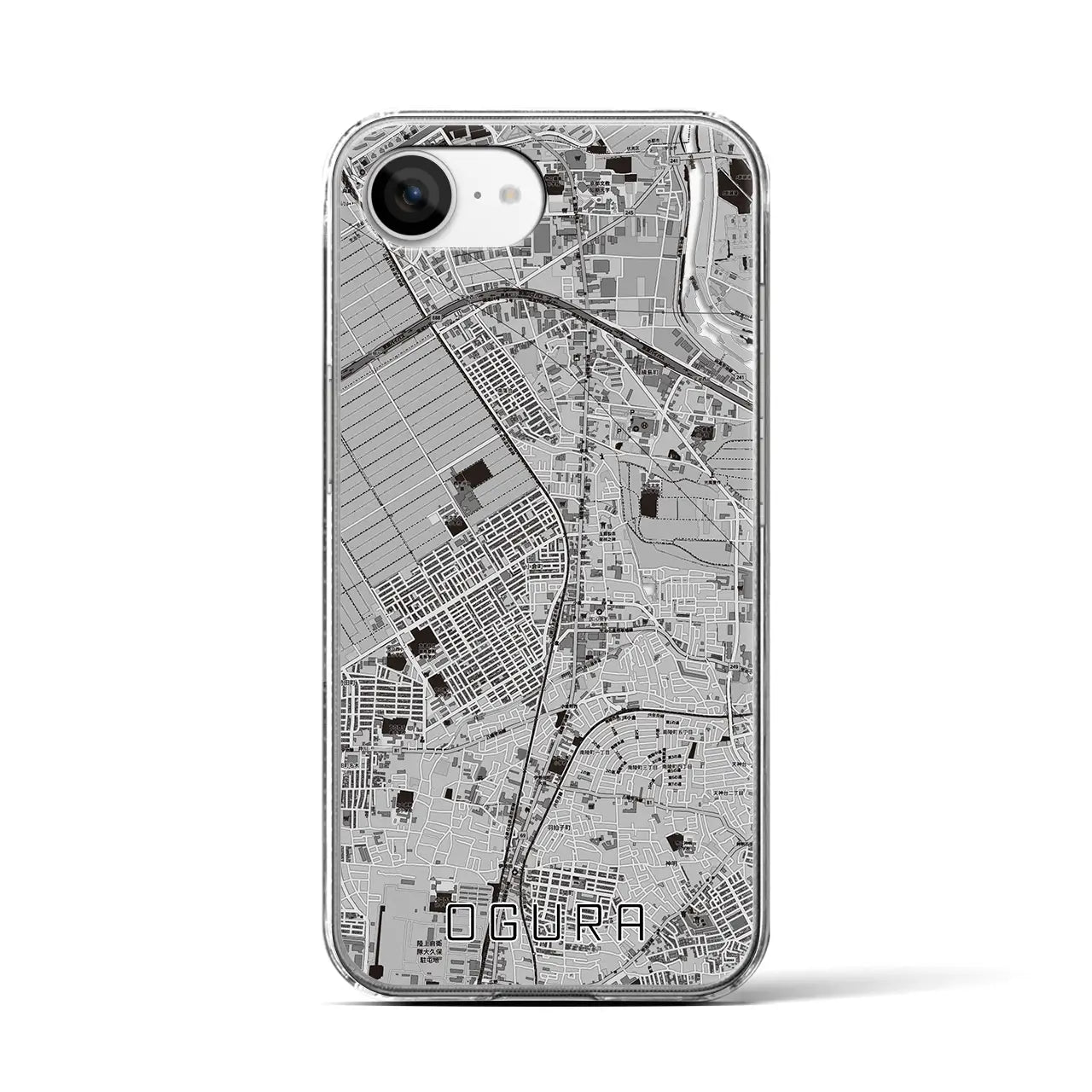 【小倉（京都府）】地図柄iPhoneケース（クリアタイプ）