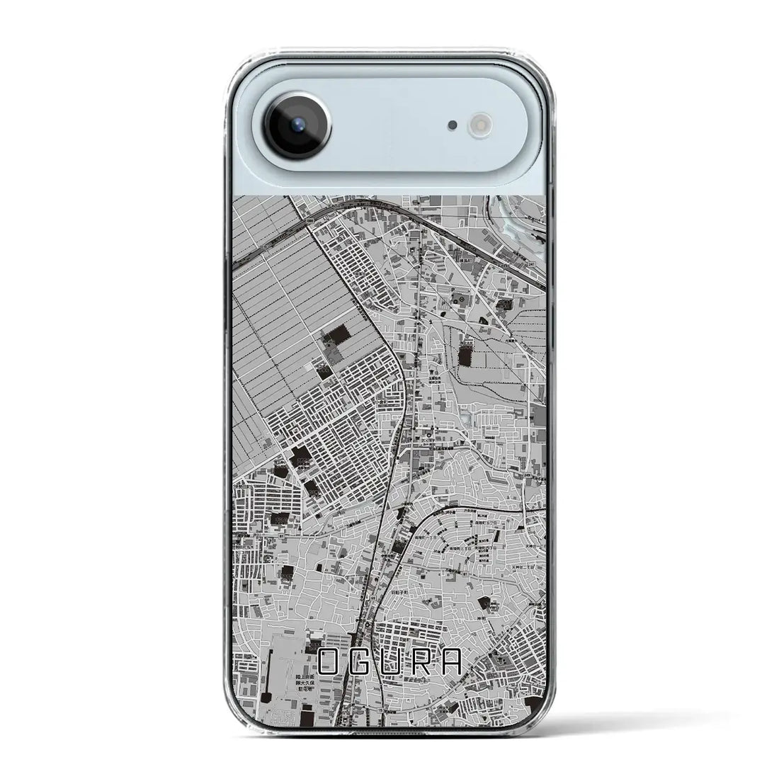 【小倉(京都府)】地図柄iPhoneケース(クリアタイプ)モノトーン・iPhone 17 Pro Max 用