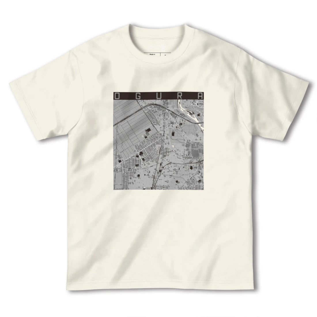 【小倉(京都府)(京都府)】地図柄ヘビーウェイトTシャツ