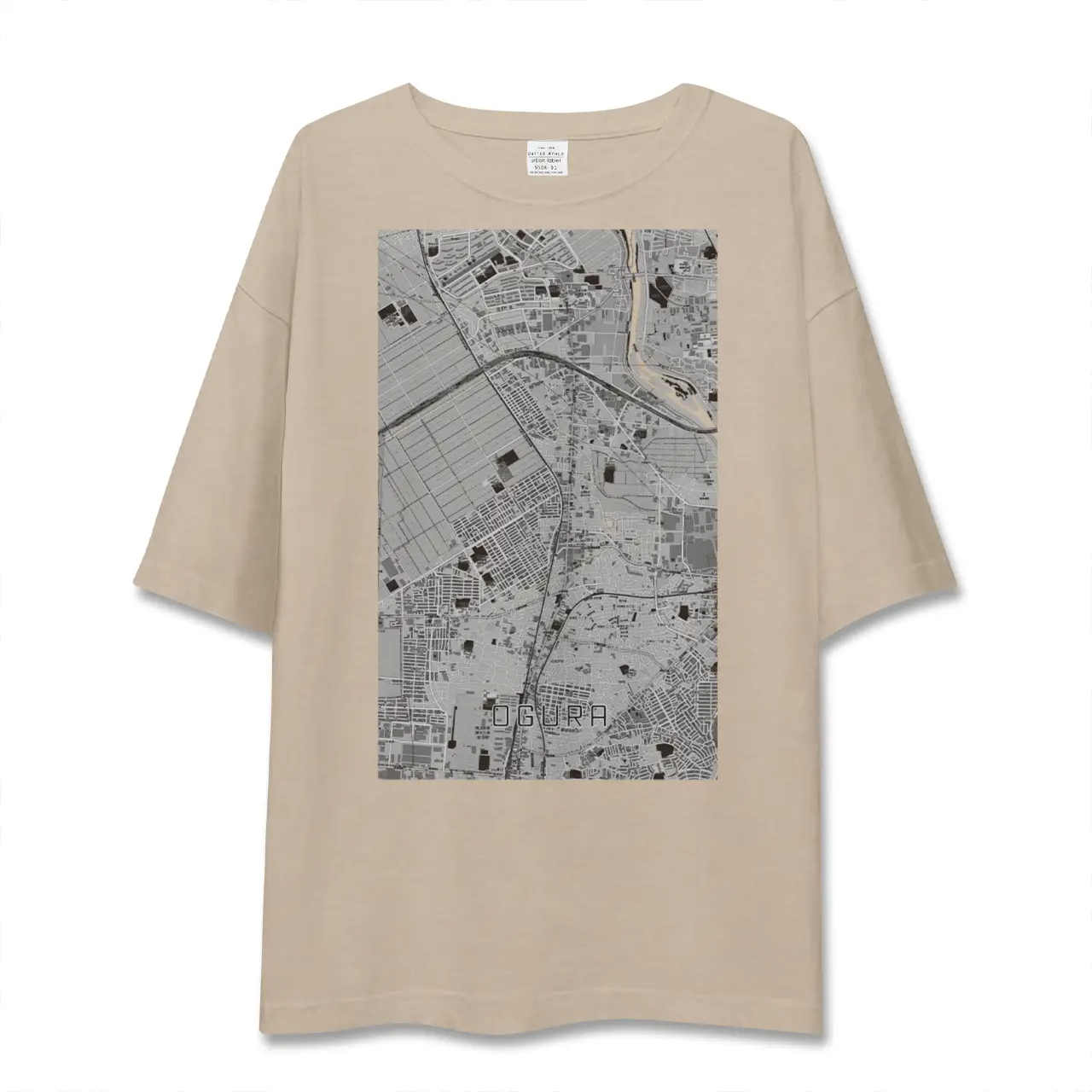 【小倉（京都府）（京都府）】地図柄ビッグシルエットTシャツ