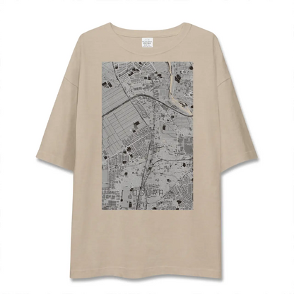 【小倉（京都府）（京都府）】地図柄ビッグシルエットTシャツ
