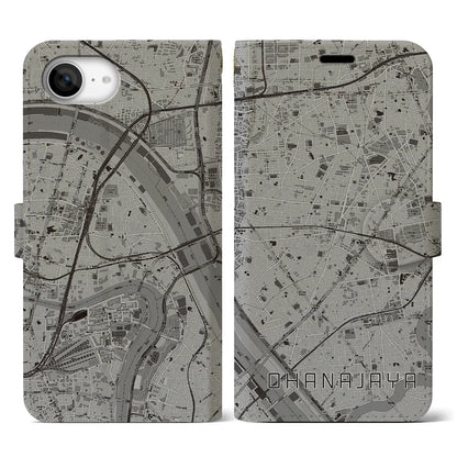 【お花茶屋（東京都）】地図柄iPhoneケース（手帳タイプ）