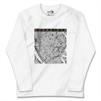 【お花茶屋（東京都）】地図柄ロングスリーブTシャツ
