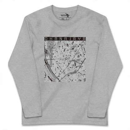 【お花茶屋（東京都）】地図柄ロングスリーブTシャツ