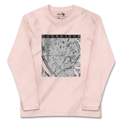 【お花茶屋（東京都）】地図柄ロングスリーブTシャツ