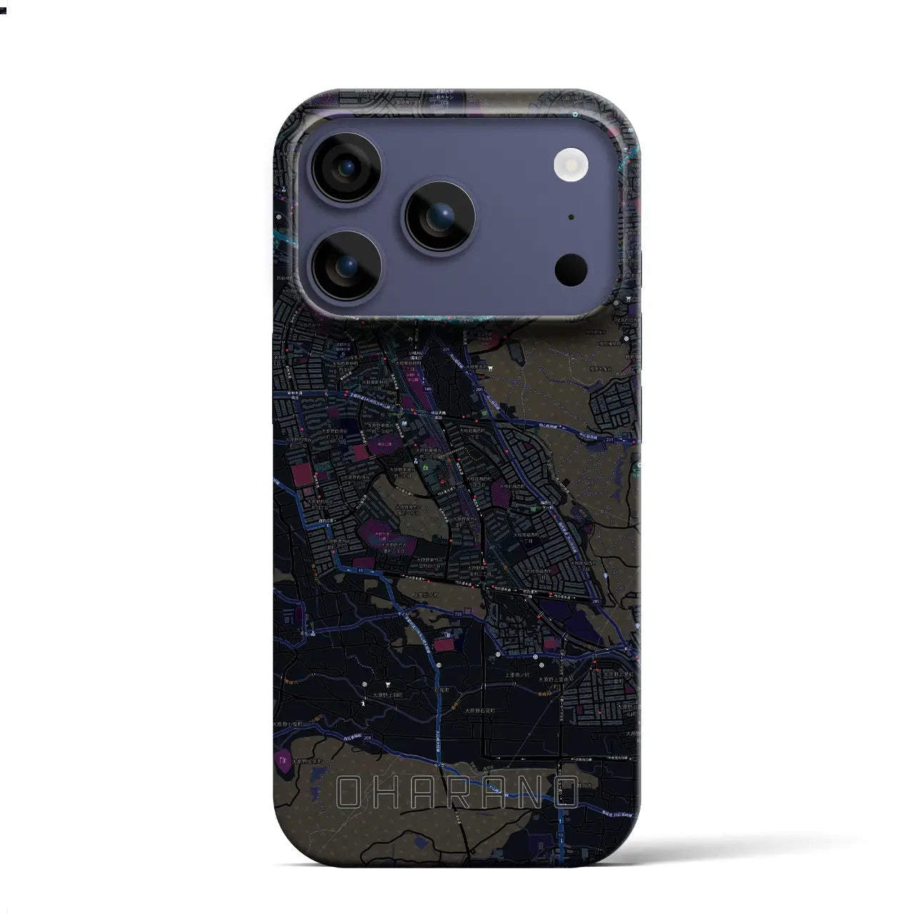 【大原野（京都府）】地図柄iPhoneケース（バックカバータイプ）