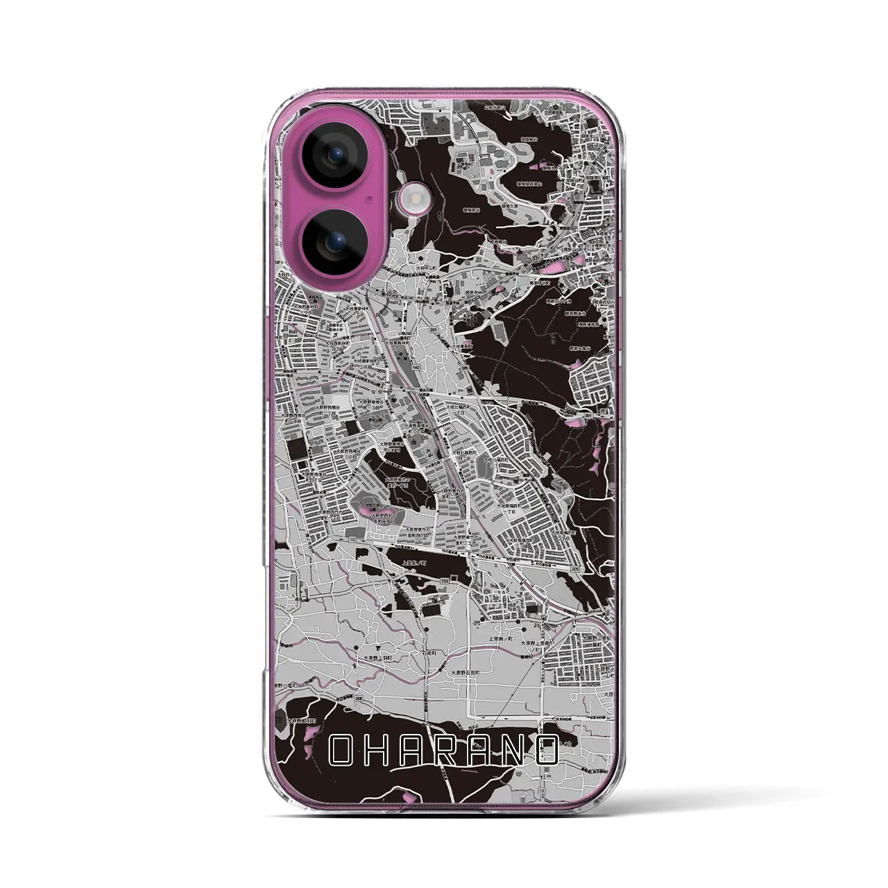 【大原野（京都府）】地図柄iPhoneケース（クリアタイプ）