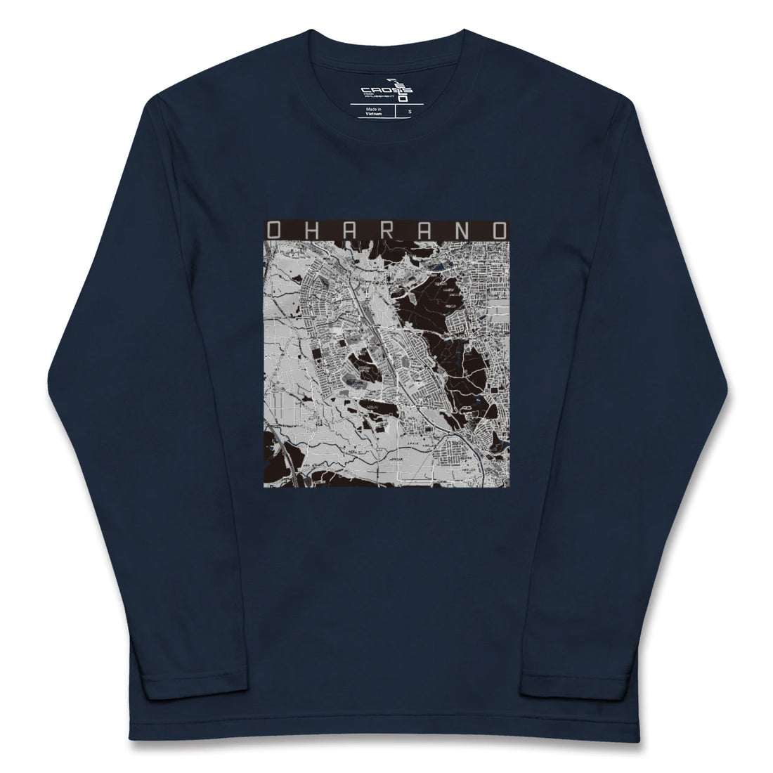 【大原野（京都府）】地図柄ロングスリーブTシャツ