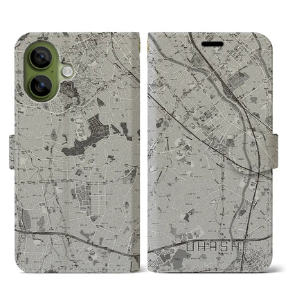 【大橋（福岡県）】地図柄iPhoneケース（手帳タイプ）