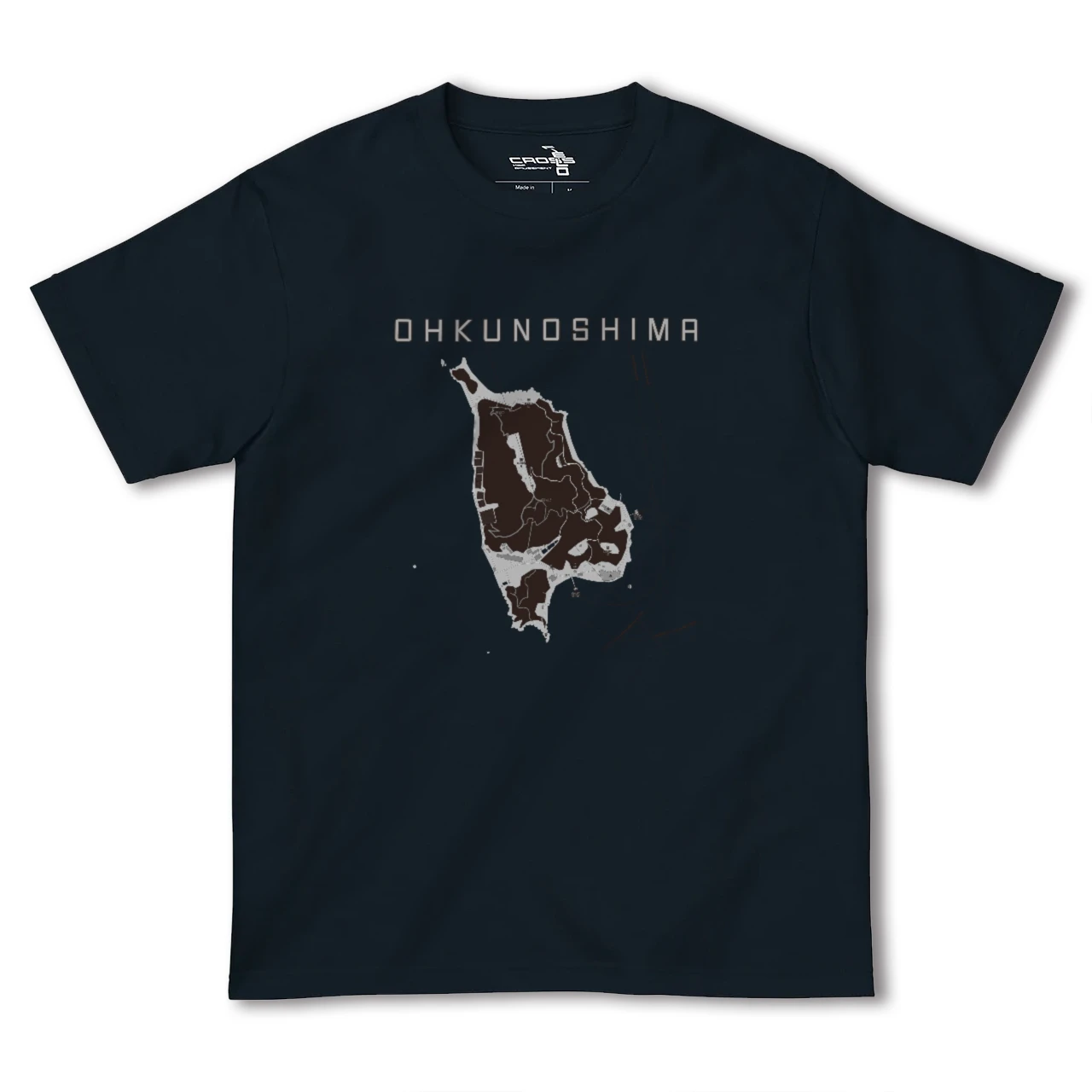 【大久野島（広島県）】地図柄ヘビーウェイトTシャツ