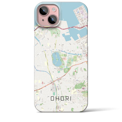 【大濠（福岡県）】地図柄iPhoneケース（バックカバータイプ）