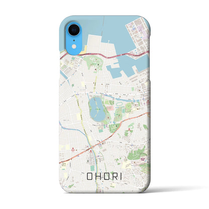 【大濠（福岡県）】地図柄iPhoneケース（バックカバータイプ）