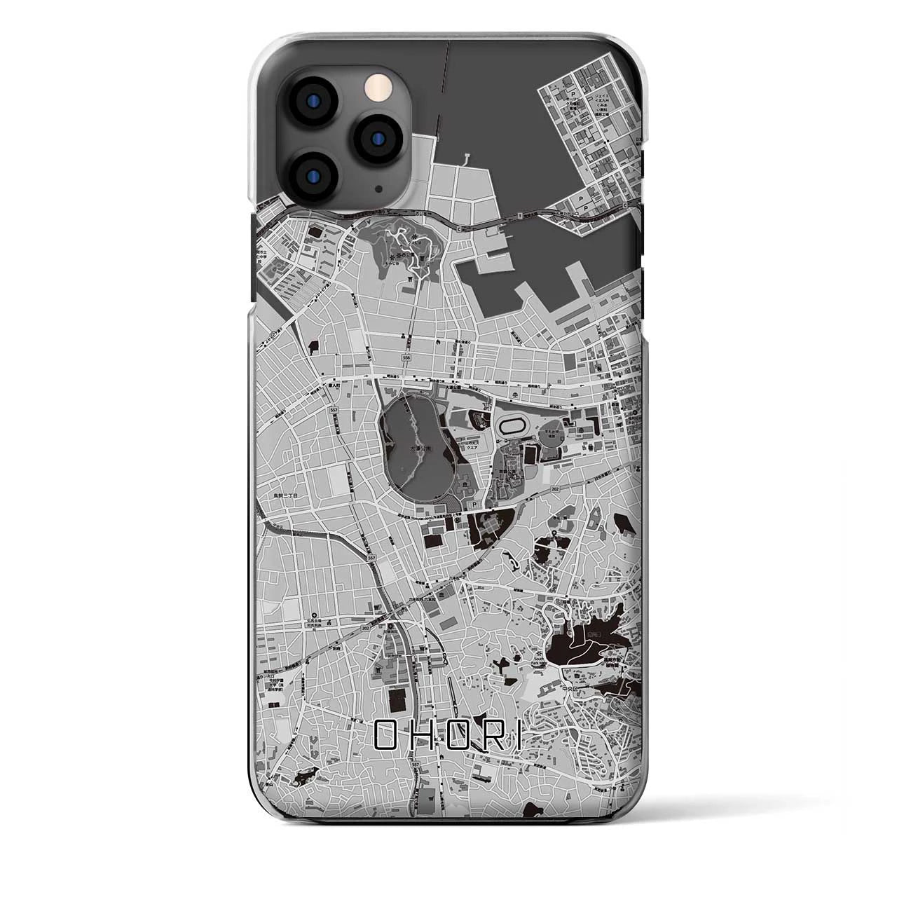 【大濠（福岡県）】地図柄iPhoneケース（クリアタイプ）