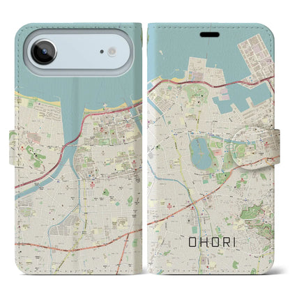 【大濠（福岡県）】地図柄iPhoneケース（手帳タイプ）