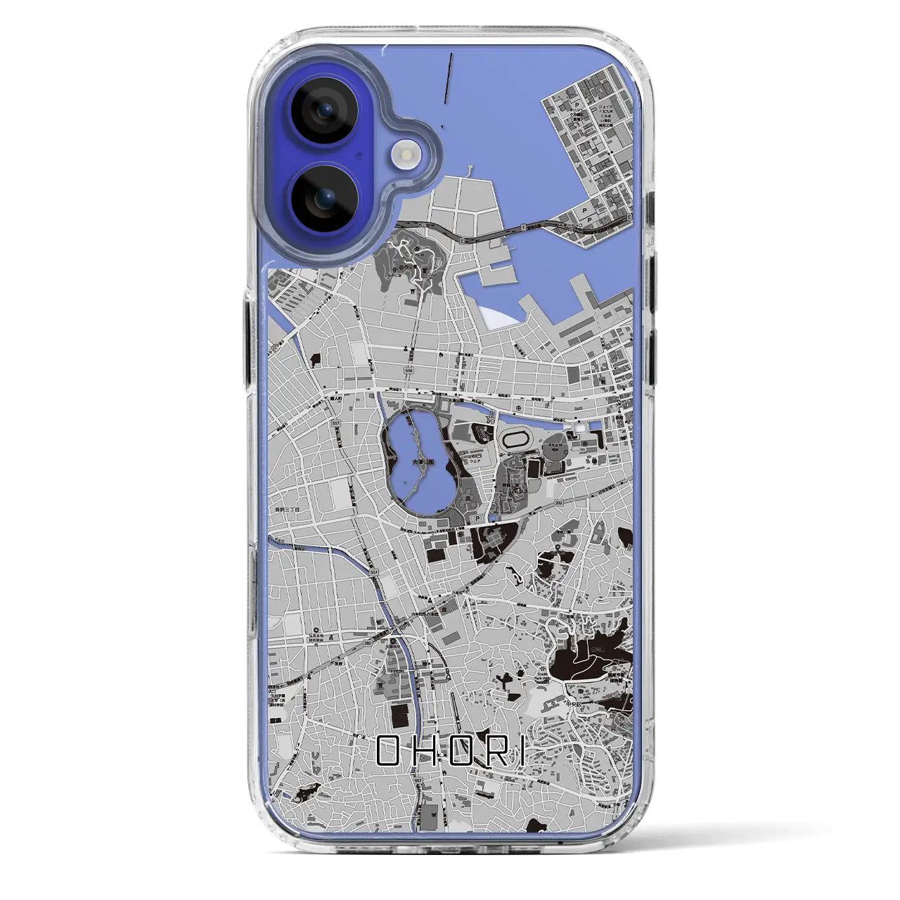 【大濠（福岡県）】地図柄iPhoneケース（MagSafeタイプ）