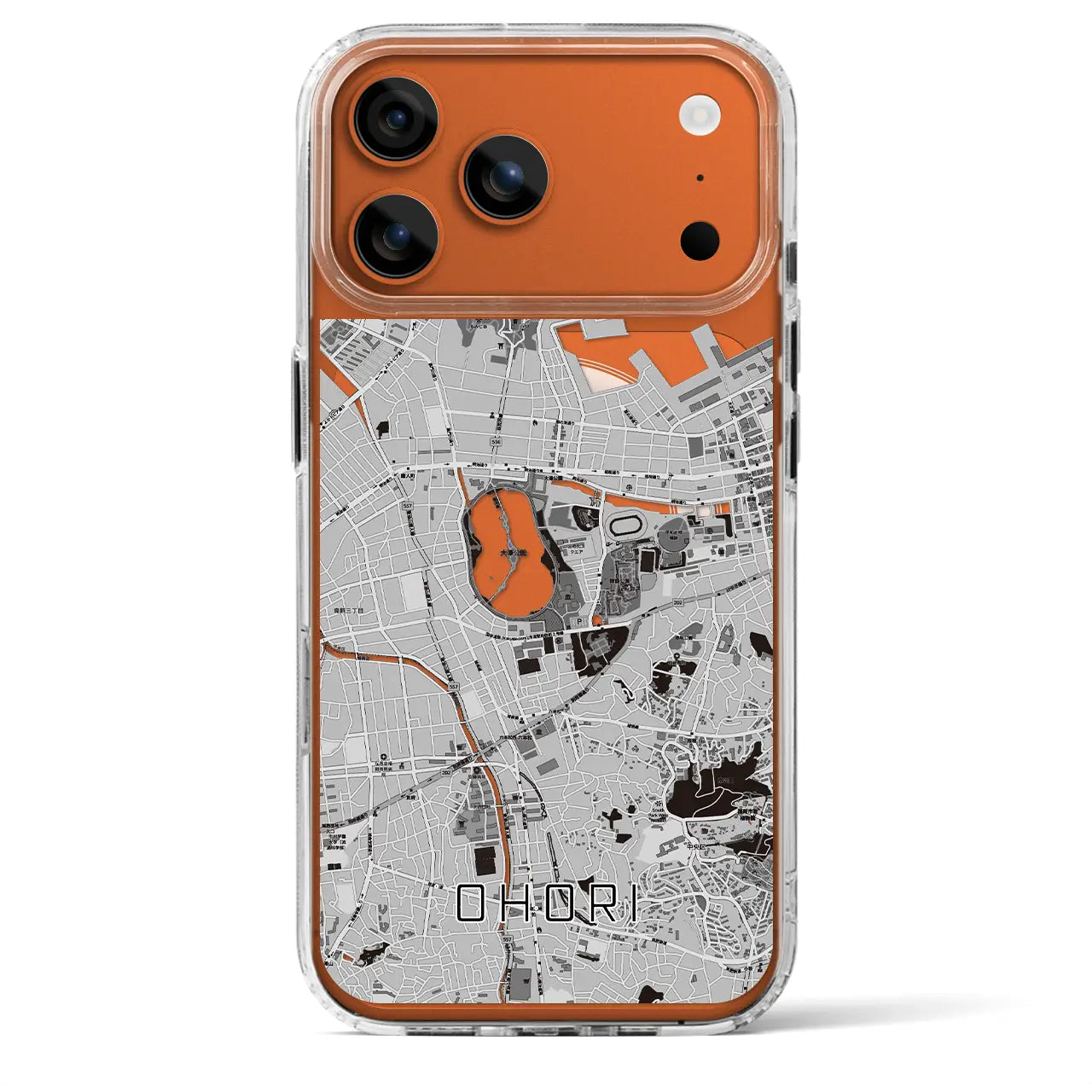 【大濠（福岡県）】地図柄iPhoneケース（MagSafeタイプ）